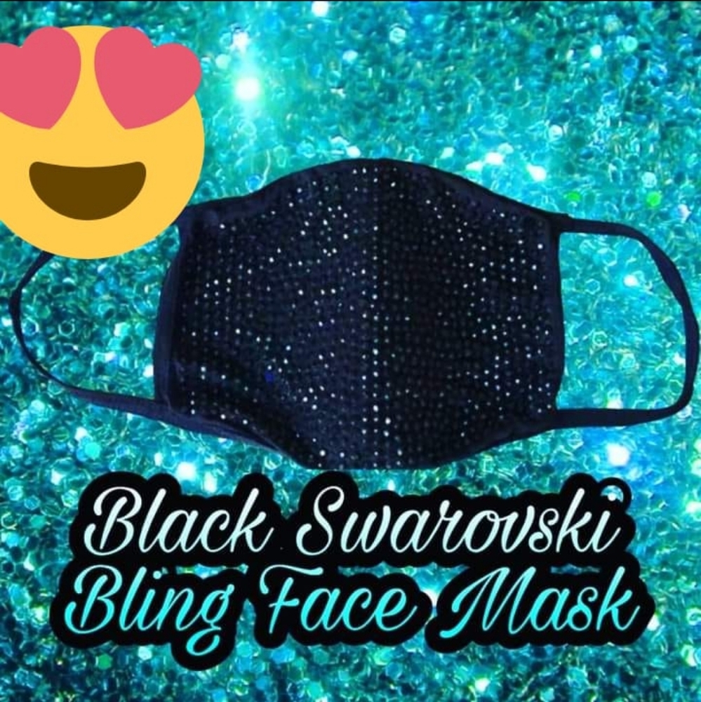 Rhinestone facemask